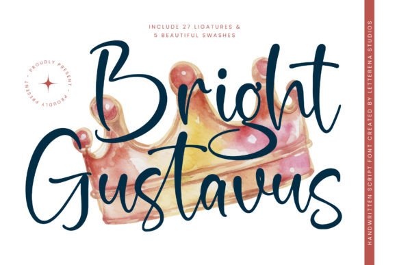 Bright Gustavus: A Luxurious Script Font for Creative Branding