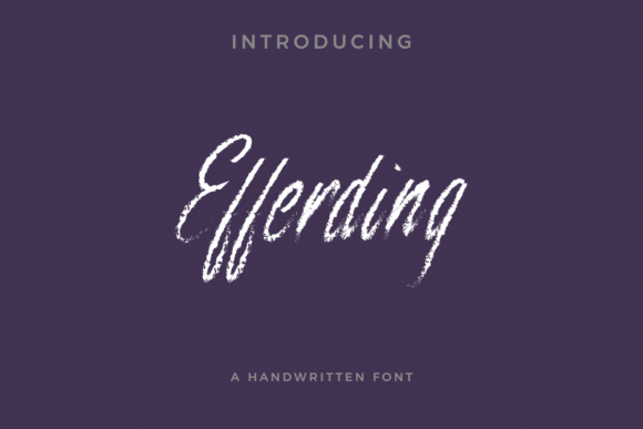 Efferding: A Script Font for Craft Creators