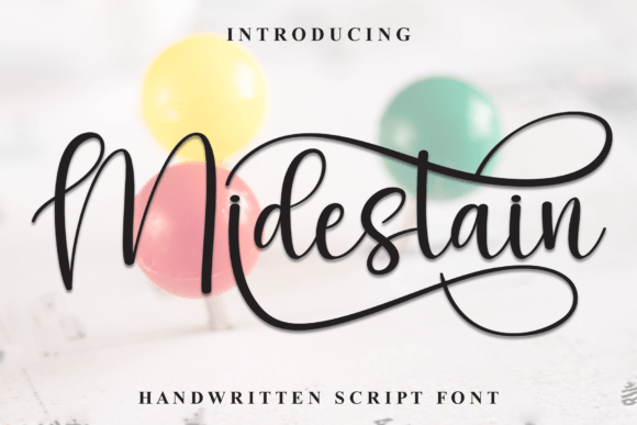 Midestain Font: Elegant Script for Makers