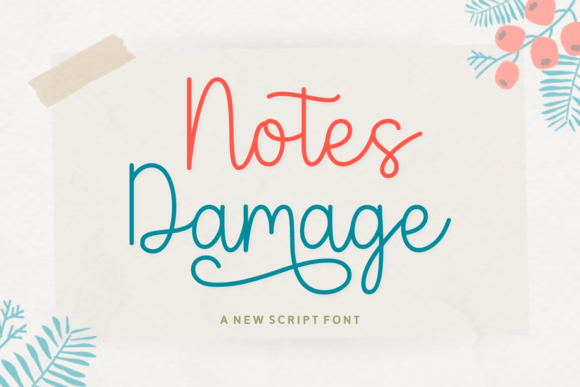 Notes Damage Font for Creative Makers