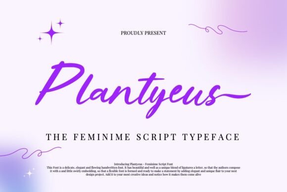 Plantyeus: A Graceful Script Font