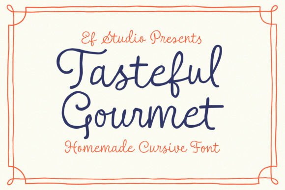 Tasteful Gourmet: A Script Font for Heartfelt Editorial Design