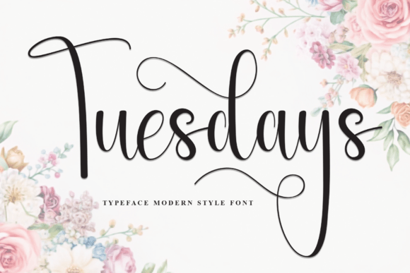 Tuesdays Font: Elegant Script for Crafters